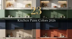 Kitchen paint colors 2026 with modern trendy color palette inspiration