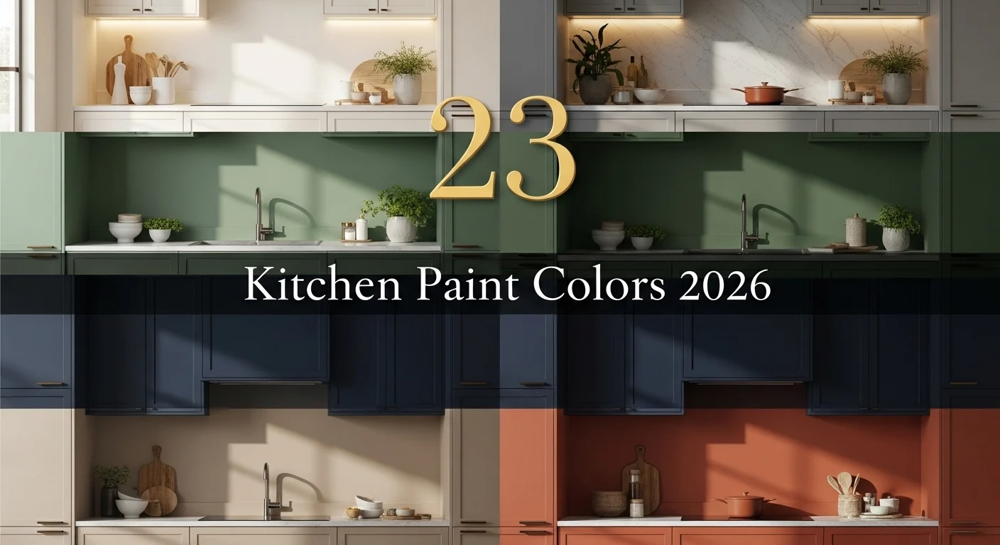Kitchen paint colors 2026 with modern trendy color palette inspiration