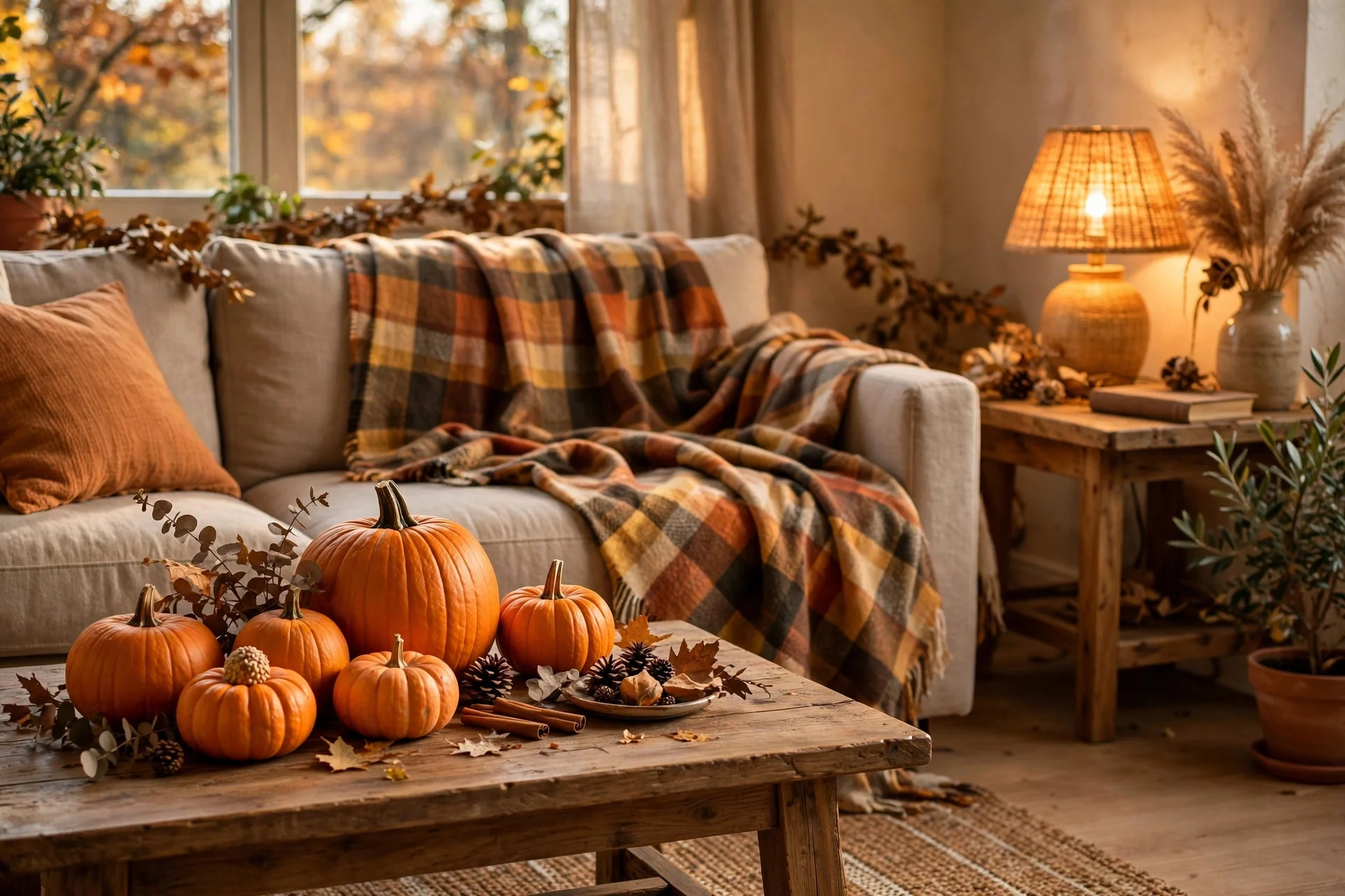 Cozy fall living room